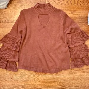 Ruffle Sleeve Sweater